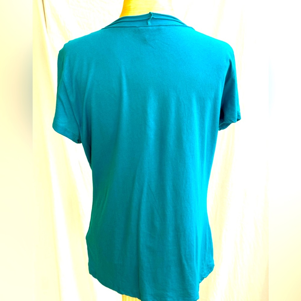 DKNY/Donna Karan fun teal top - Picture 3 of 7